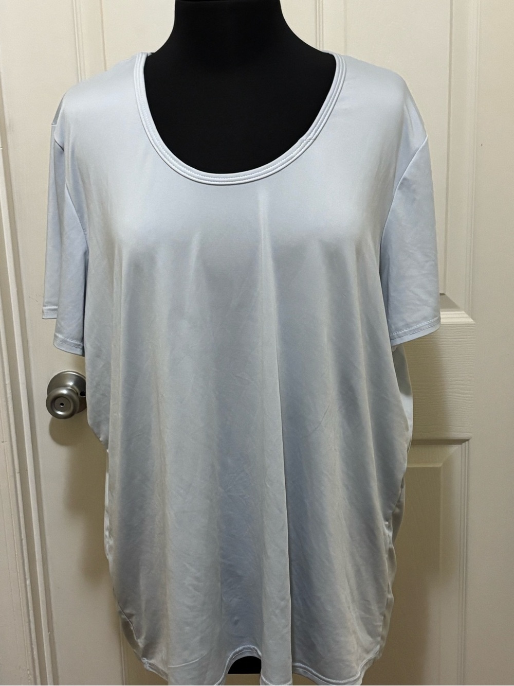 Lot Of Two Women Real Essentials  Shirts Light Blue, Dark Grey Size 2x